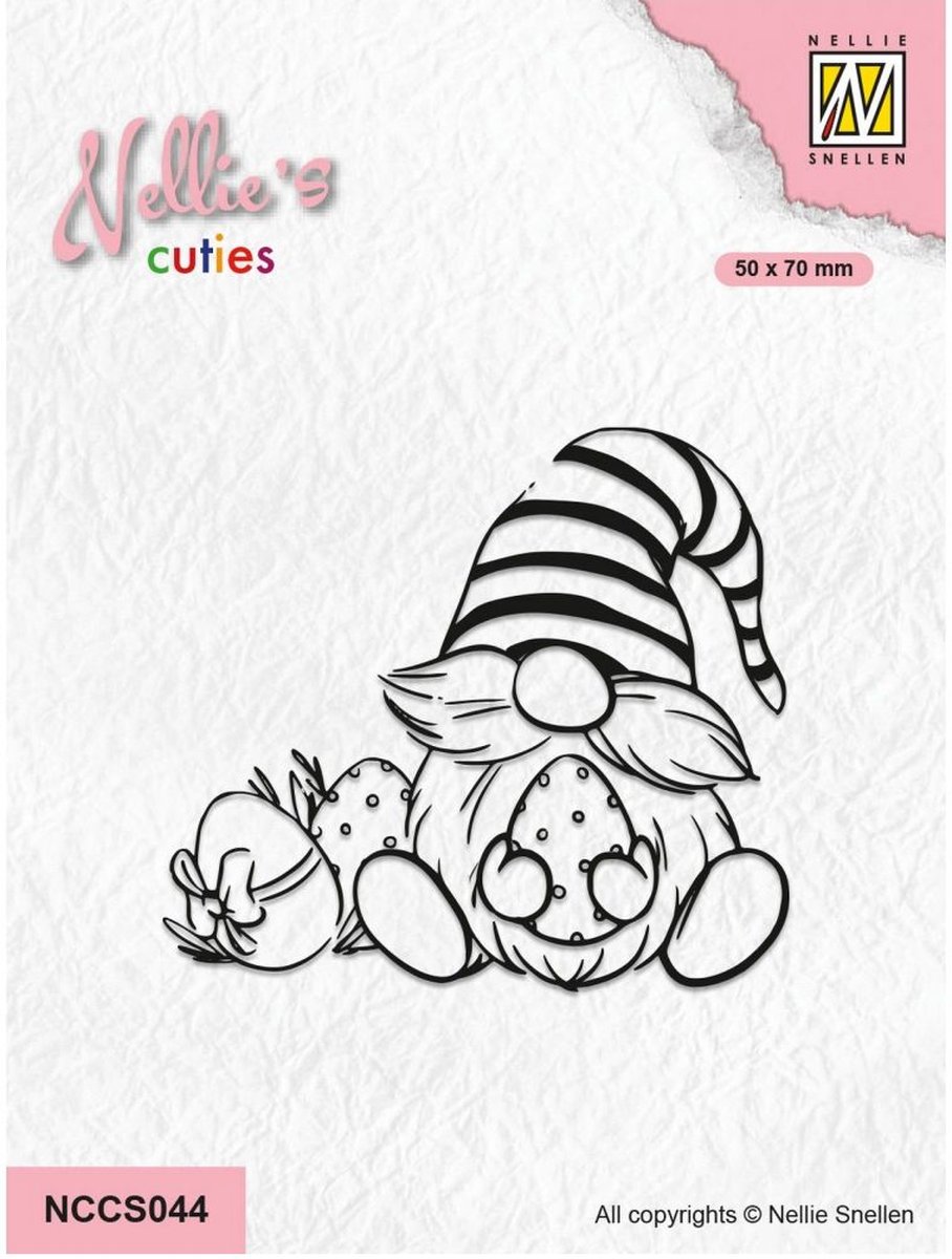 Nellie Choice Nellies Cuties Clear Stamp Paas Gnome 2 NCCS044 (03-23)